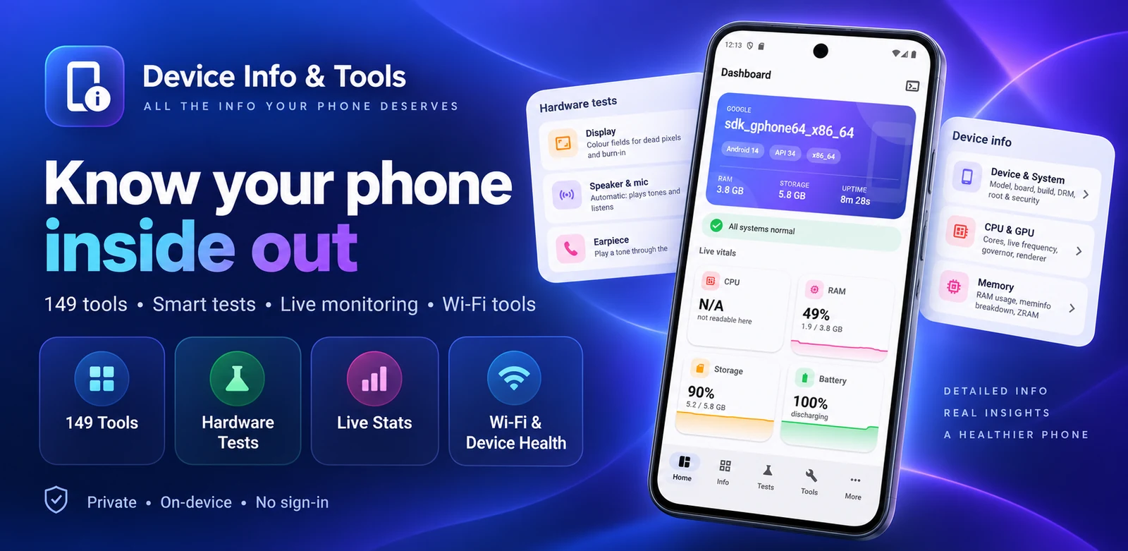 Device Info & Tools app preview